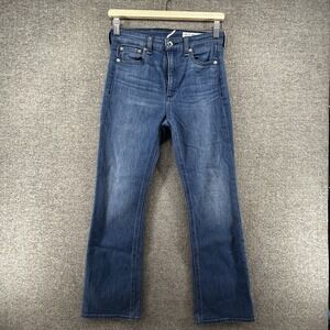 Rag Bone Nina High Rise Ankle Flare Jeans Men Size 25 Blue Denim Casual